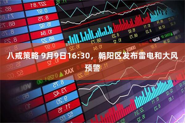 八戒策略 9月9日16:30，朝阳区发布雷电和大风预警